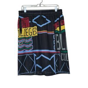 Support Black Colleges Multicolor men mesh athletic shorts size Medium